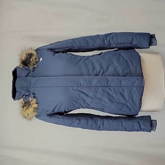 Obermeyer Hooded Winter Jacket Slate Blue Size 4 - Picture 3 of 16